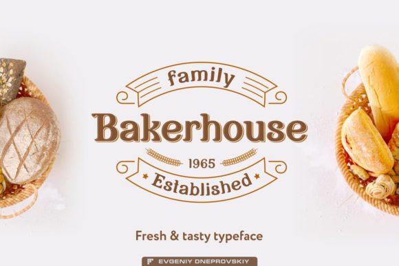 Bakerhouse: A Vintage Display Font for Polished Brand Identity