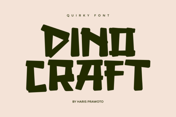 Dino Craft Font for Bold and Quirky Design Projects