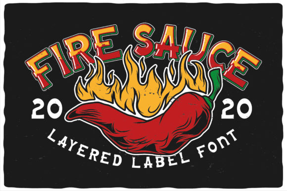 Fire Sauce: A Bold Retro Display Font for Vintage Branding