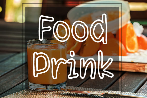 Food Drink Font: A Display Typeface for Digital Designers