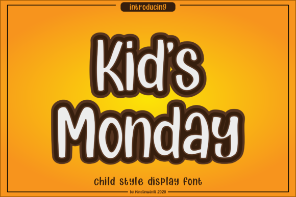 Kids Monday Font: A Playful Display Typeface for Creative Publications
