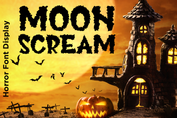Moon Scream Display Font for Creative Product Makers