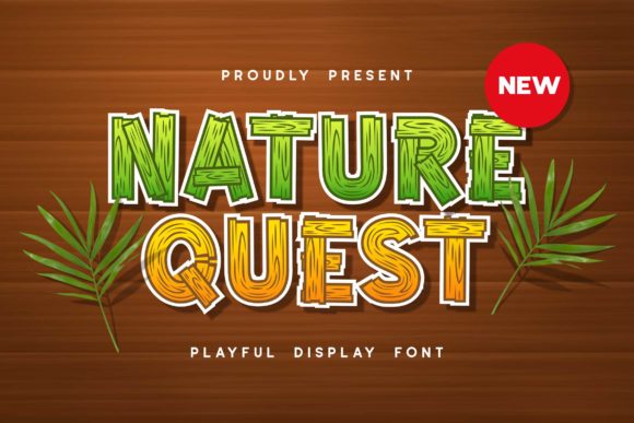 Nature Quest Font for Creative Makers and Shop Owners
