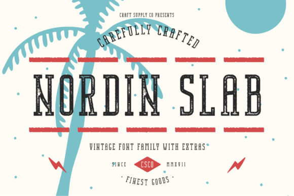 Nordin Slab: A Vintage Display Font for Bold Designs