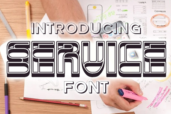 Service Font: A Bold Display Typeface for Memorable Branding