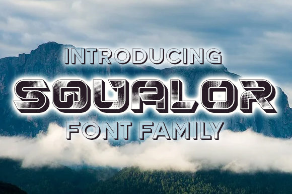 Squalor Font: A Futuristic Display Typeface for Creative Makers