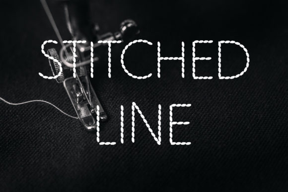 Stitched Line Font for Creative Branding Projects