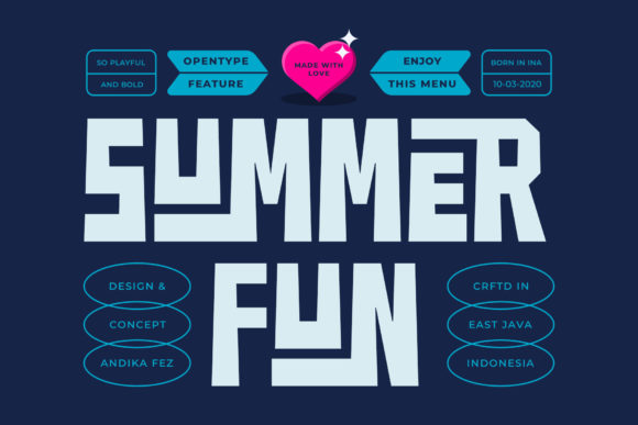 Summer Fun: A Bold Display Font for Eye-Catching Designs