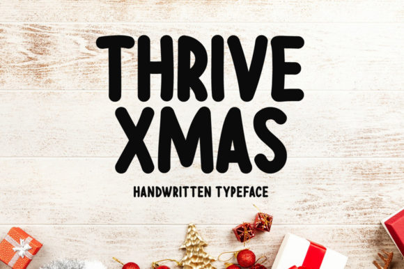 Thrive Xmas Typeface: Elevate Seasonal Craft Designs